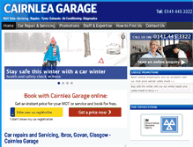 Tablet Screenshot of cairnleagarage.com